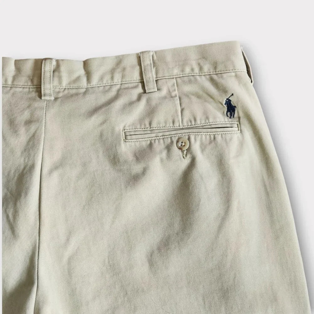 Polo Ralph Lauren Mens Preston Pant 38x30 Flat Front Chino Office Pony Logo - Picture 3 of 6